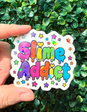 Load image into Gallery viewer, Slime Addict Holographic Vinyl Sticker
